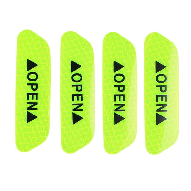 Universal 4Pcs Safety Reflective Tape Open Sign Warning Mark Car Door Stickers Universal 4Pcs Safety Reflective Tape Open Sign Warning Mark Car Door Stickers